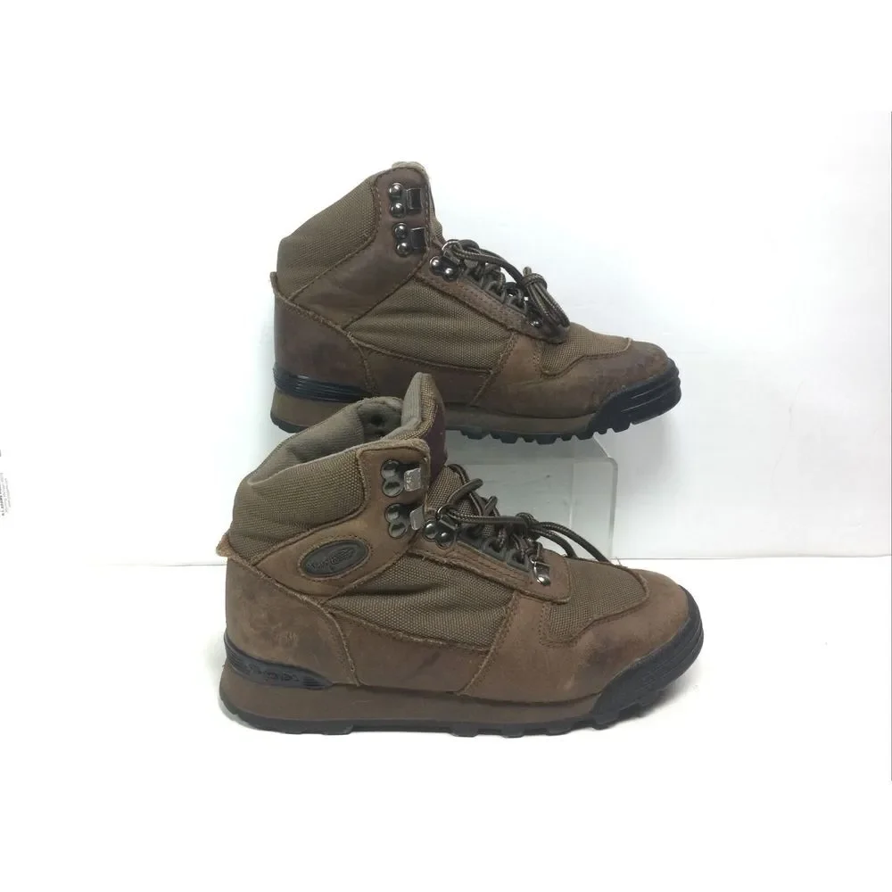 Vasque Alpha Mens Size 6.5 Hiking Boots 7429 Brown Leather / Nylon Lace Up Trail